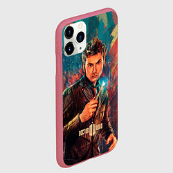 Чехол iPhone 11 Pro матовый Доктор кто, цвет: 3D-малиновый — фото 2