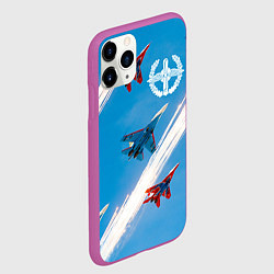 Чехол iPhone 11 Pro матовый Самолеты ВВС, цвет: 3D-фиолетовый — фото 2