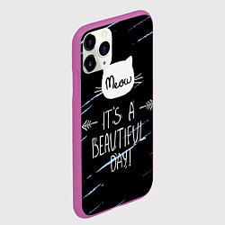 Чехол iPhone 11 Pro матовый Прекрасный день, цвет: 3D-фиолетовый — фото 2