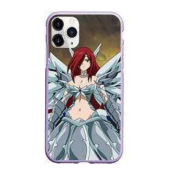 Чехол iPhone 11 Pro матовый Fairy tail, цвет: 3D-светло-сиреневый