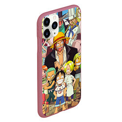 Чехол iPhone 11 Pro матовый One Piece, цвет: 3D-малиновый — фото 2