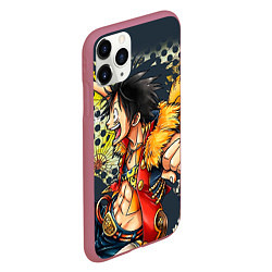 Чехол iPhone 11 Pro матовый One Piece, цвет: 3D-малиновый — фото 2