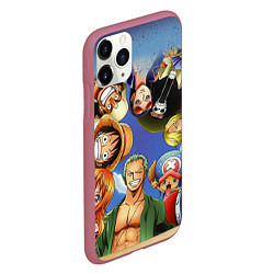 Чехол iPhone 11 Pro матовый One Piece, цвет: 3D-малиновый — фото 2