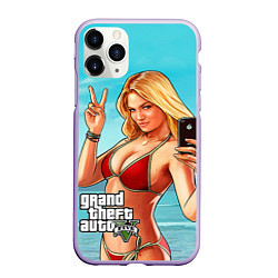 Чехол iPhone 11 Pro матовый GTA 5: Selfie Girl