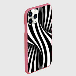 Чехол iPhone 11 Pro матовый Оптические иллюзии, цвет: 3D-малиновый — фото 2