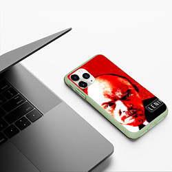 Чехол iPhone 11 Pro матовый Red Lenin, цвет: 3D-салатовый — фото 2
