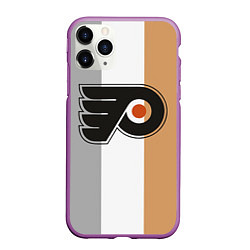 Чехол iPhone 11 Pro матовый Philadelphia Flyers, цвет: 3D-фиолетовый