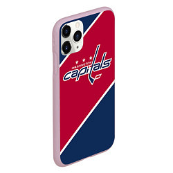 Чехол iPhone 11 Pro матовый Washington capitals, цвет: 3D-розовый — фото 2