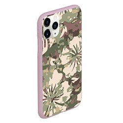 Чехол iPhone 11 Pro матовый Камуфляж, цвет: 3D-розовый — фото 2