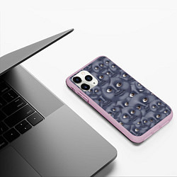 Чехол iPhone 11 Pro матовый Эмодзи, цвет: 3D-розовый — фото 2