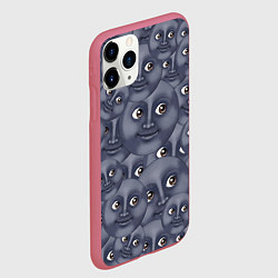 Чехол iPhone 11 Pro матовый Эмодзи, цвет: 3D-малиновый — фото 2
