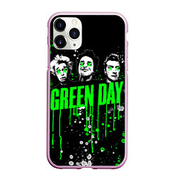 Чехол iPhone 11 Pro матовый Green Day: Acid Colour, цвет: 3D-розовый