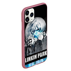 Чехол iPhone 11 Pro матовый Linkin Park: Moon, цвет: 3D-малиновый — фото 2