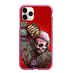 Чехол iPhone 11 Pro матовый Скелет