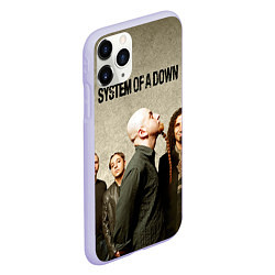 Чехол iPhone 11 Pro матовый System of a Down, цвет: 3D-светло-сиреневый — фото 2