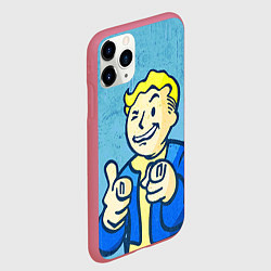 Чехол iPhone 11 Pro матовый Fallout: It's okey, цвет: 3D-малиновый — фото 2