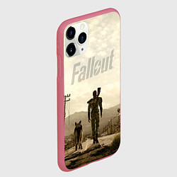 Чехол iPhone 11 Pro матовый Fallout City, цвет: 3D-малиновый — фото 2