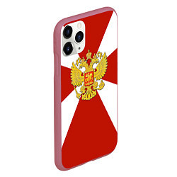 Чехол iPhone 11 Pro матовый Флаг ВВ, цвет: 3D-малиновый — фото 2