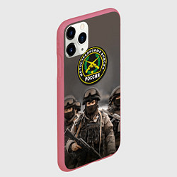 Чехол iPhone 11 Pro матовый Мотострелковые войска - солдаты, цвет: 3D-малиновый — фото 2