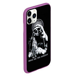 Чехол iPhone 11 Pro матовый BMTH: Skull Pray, цвет: 3D-фиолетовый — фото 2