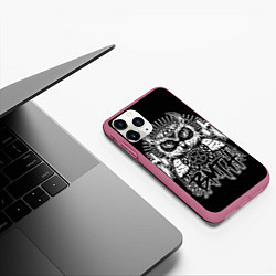 Чехол iPhone 11 Pro матовый BMTH Owl, цвет: 3D-малиновый — фото 2