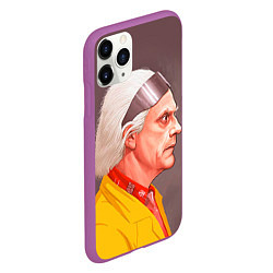 Чехол iPhone 11 Pro матовый Доктор Браун, цвет: 3D-фиолетовый — фото 2