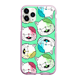 Чехол iPhone 11 Pro матовый Drop Dead: Kitty Heads, цвет: 3D-розовый