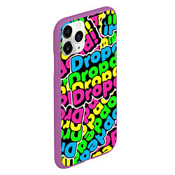 Чехол iPhone 11 Pro матовый Drop Dead: Acid Pattern, цвет: 3D-фиолетовый — фото 2