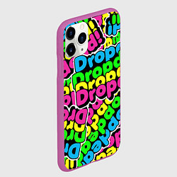 Чехол iPhone 11 Pro матовый Drop Dead: Acid Pattern, цвет: 3D-фиолетовый — фото 2