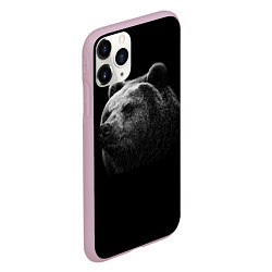 Чехол iPhone 11 Pro матовый Взгляд мишки, цвет: 3D-розовый — фото 2