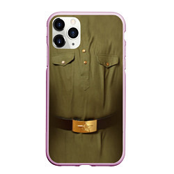 Чехол iPhone 11 Pro матовый Униформа солдата, цвет: 3D-розовый