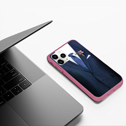 Чехол iPhone 11 Pro матовый Жених, цвет: 3D-малиновый — фото 2
