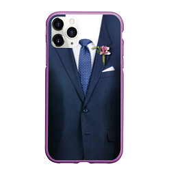 Чехол iPhone 11 Pro матовый Жених, цвет: 3D-фиолетовый