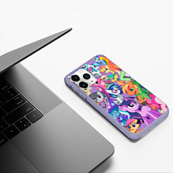 Чехол iPhone 11 Pro матовый My Little Pony, цвет: 3D-светло-сиреневый — фото 2