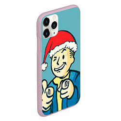 Чехол iPhone 11 Pro матовый Fallout New Year, цвет: 3D-розовый — фото 2