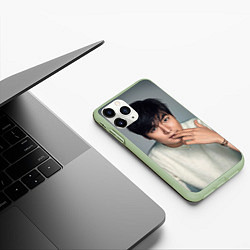 Чехол iPhone 11 Pro матовый Lee Min Ho, цвет: 3D-салатовый — фото 2