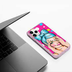 Чехол iPhone 11 Pro матовый POP ART, цвет: 3D-розовый — фото 2