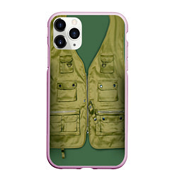 Чехол iPhone 11 Pro матовый Жилетка рыбака, цвет: 3D-розовый
