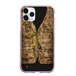 Чехол iPhone 11 Pro матовый Жилетка охотника, цвет: 3D-розовый