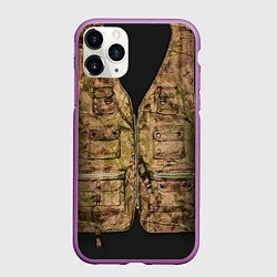 Чехол iPhone 11 Pro матовый Жилетка охотника, цвет: 3D-фиолетовый
