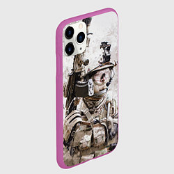 Чехол iPhone 11 Pro матовый ФСБ Альфа, цвет: 3D-фиолетовый — фото 2