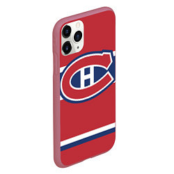 Чехол iPhone 11 Pro матовый Montreal Canadiens, цвет: 3D-малиновый — фото 2