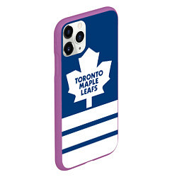 Чехол iPhone 11 Pro матовый Toronto Maple Leafs, цвет: 3D-фиолетовый — фото 2