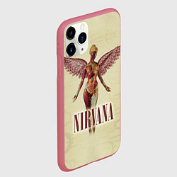 Чехол iPhone 11 Pro матовый Nirvana Angel, цвет: 3D-малиновый — фото 2