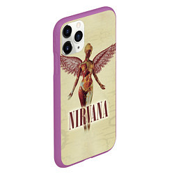 Чехол iPhone 11 Pro матовый Nirvana Angel, цвет: 3D-фиолетовый — фото 2