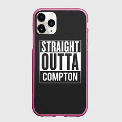 Чехол iPhone 11 Pro матовый Straight Outta Compton, цвет: 3D-малиновый