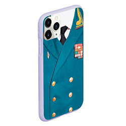 Чехол iPhone 11 Pro матовый Китель, цвет: 3D-светло-сиреневый — фото 2