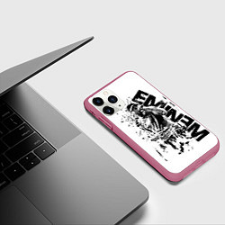 Чехол iPhone 11 Pro матовый Eminem Rap, цвет: 3D-малиновый — фото 2