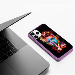 Чехол iPhone 11 Pro матовый Дэвид Боуи, цвет: 3D-фиолетовый — фото 2