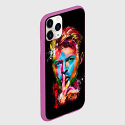 Чехол iPhone 11 Pro матовый Дэвид Боуи, цвет: 3D-фиолетовый — фото 2